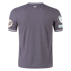 adidas Men's Real Madrid Authentic Third Jersey w/ Champions League Patches 24/25 (Charcoal)