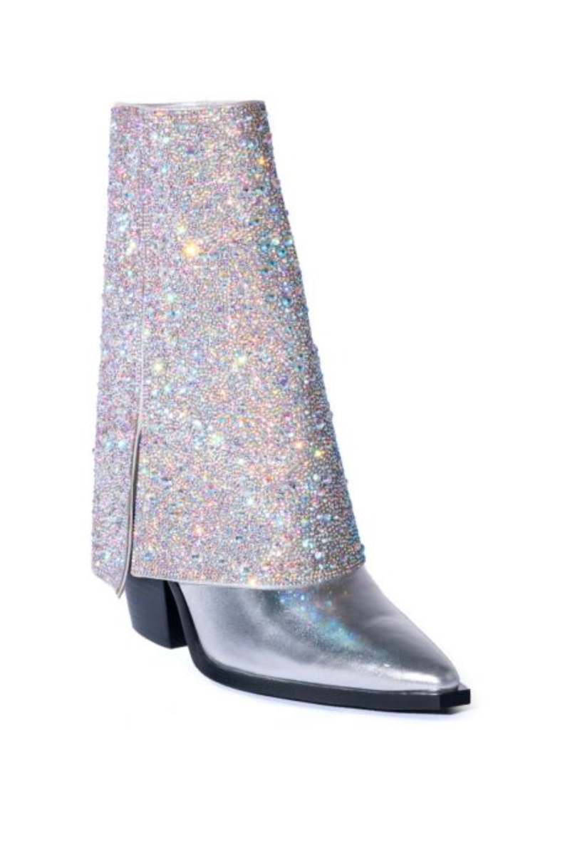 Azalea Wang Annabelle Silver Western Boots