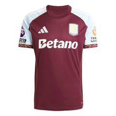 adidas Cash Men's Aston Villa Home Jersey 25/26 w/ NRFR + EPL Patches (Maroon/Blue)