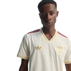 adidas Men's CR Flamengo Authentic Third Jersey 25/26 (Cream White)