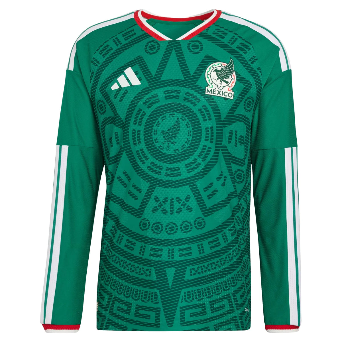 adidas Men's Mexico Long-Sleeve Authentic Home Jersey 2026 (Bold Green)