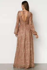 Charlene Maxi Dress | Rose Gold