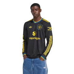 adidas Manchester United Long Sleeve Third Jersey 25/26 (Black)