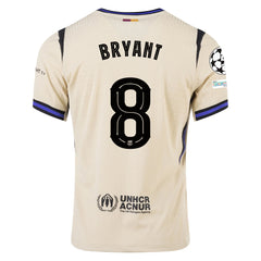 Nike Kobe Bryant Men's FC Barcelona Authentic Away Jersey w/ Champions League Patches (Team Gold/Persian Violet/Black)