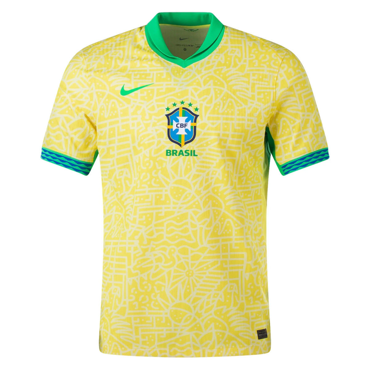 Nike Mens Brazil Home Jersey 24/25 (Dynamic Yellow/Lemon Chiffon/Green Spark)