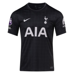 Nike Men's Tottenham Away Jersey w/ EPL + No Room For Racism Patches 25/26 (Black/Iron)