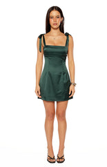 Akira Green Tie Mini Dress
