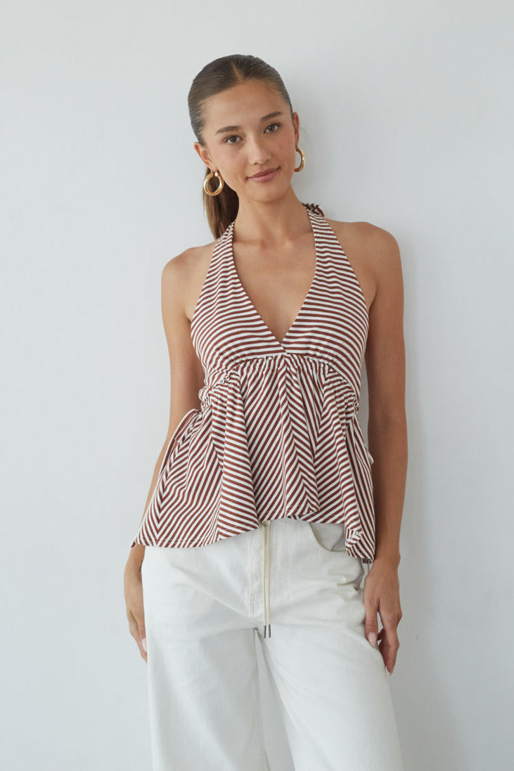 Cely Tie Babydoll Top