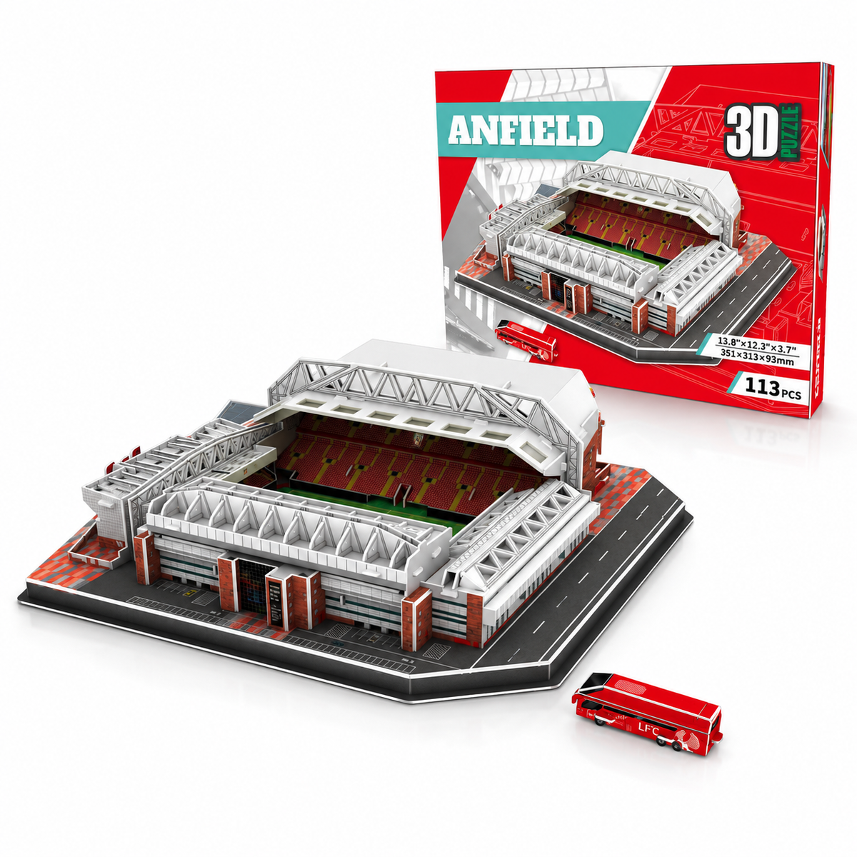 3D Paper Football Stadium Puzzle Model - Anfield