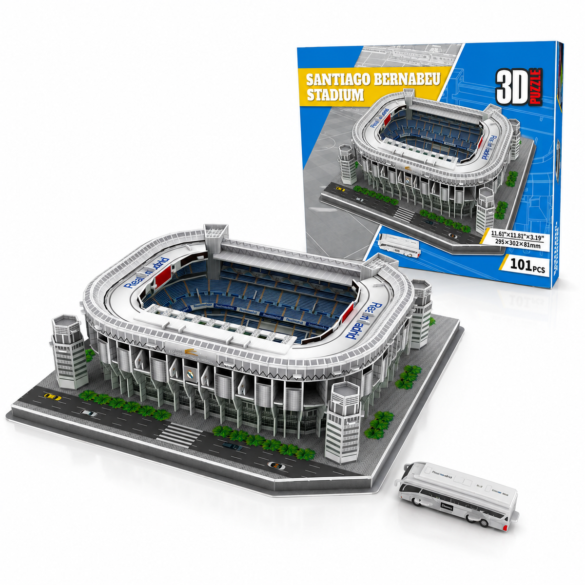 3D Paper Football Stadium Puzzle Model - Santiago Bernabéu