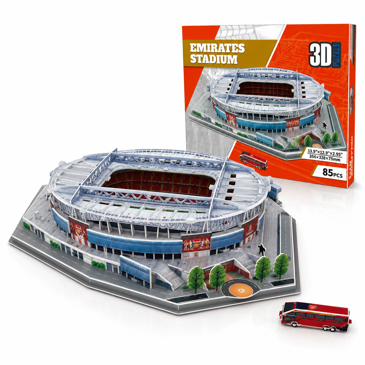 3D Paper Football Stadium Puzzle Model - Emirates Stadium