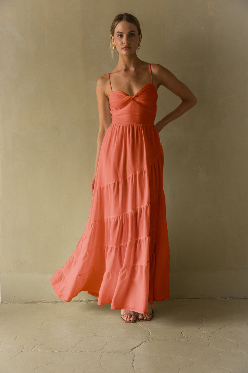 donna twist front maxi dress Twist Front Maxi Dress
