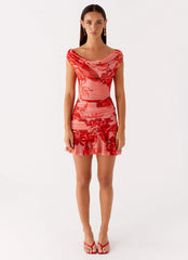Cait Mini Dress - Sicily Sunsets Print