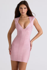 The Icon-Baby Pink Stretch Bandage Mini Dress