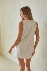 Elowyn Linen Tank Mini Dress
