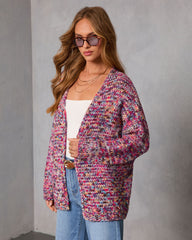 Soft Energy Multi Color Open Front Cardigan