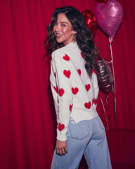 Lover's Lane Graphic Heart Sweater