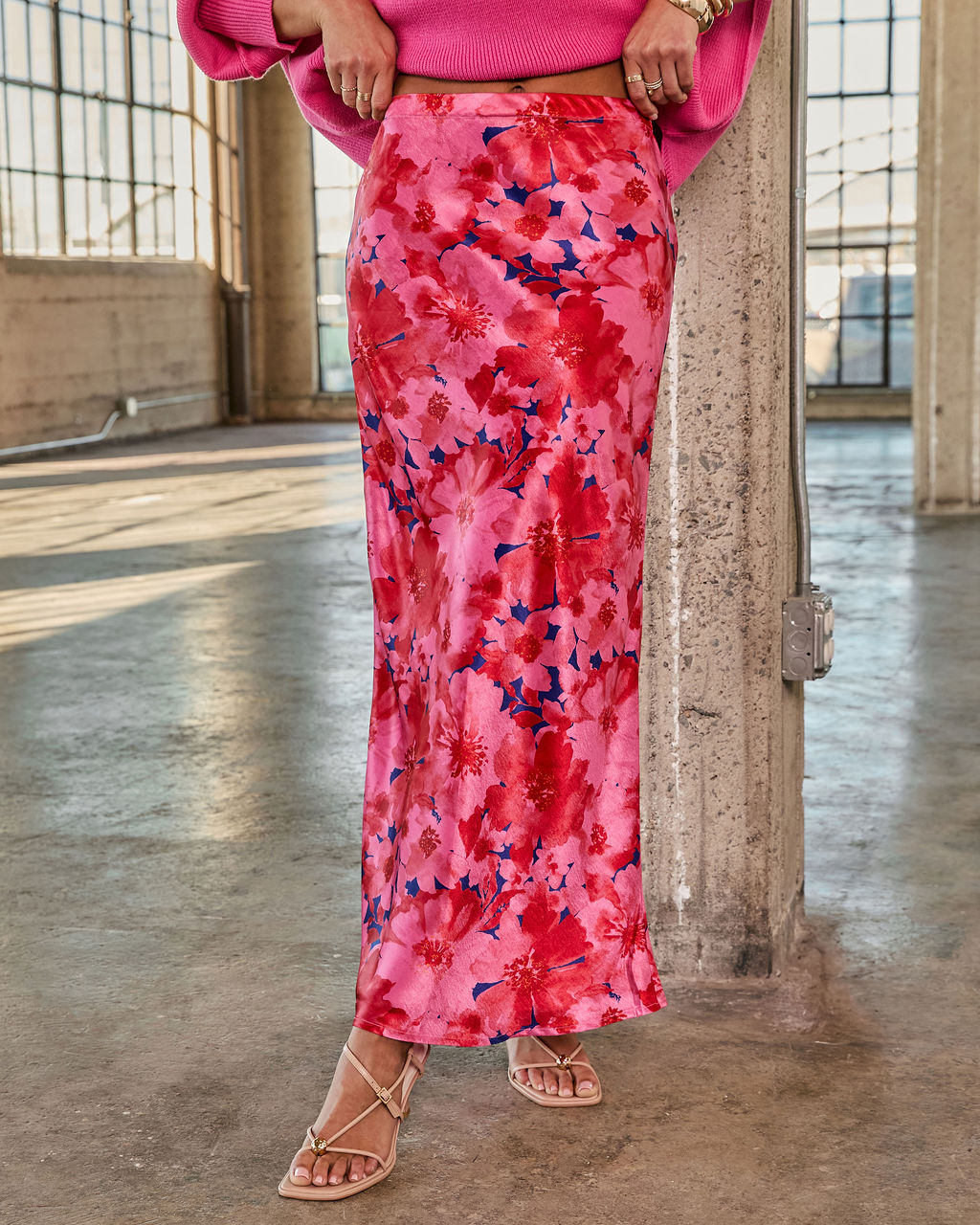 Bloom Again Printed Midi Skirt