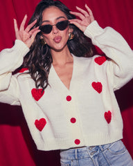 Listen To Your Heart Knit Button Front Cardigan
