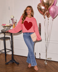 Romantic Intentions Heart Knit Sweater
