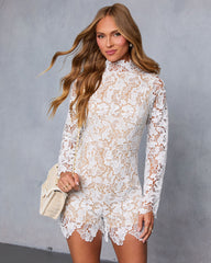 Darling Dusk Lace Romper