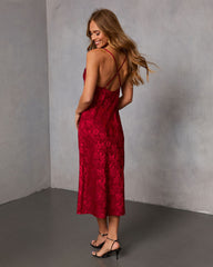 Cool Bloom Floral Jacquard Midi Dress