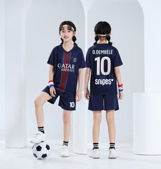 Kids’ Football Jersey & Shorts Set – Dembélé