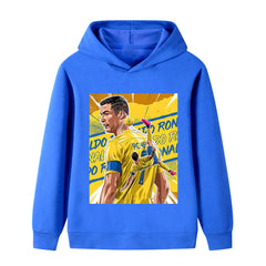 Cristiano Ronaldo Al Nassr Style Kids’ Football Hoodie - Multiple Variants
