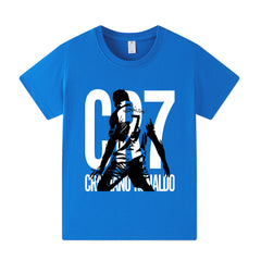 Kids’ Cristiano Ronaldo Football Design T-Shirt – Multiple Variants