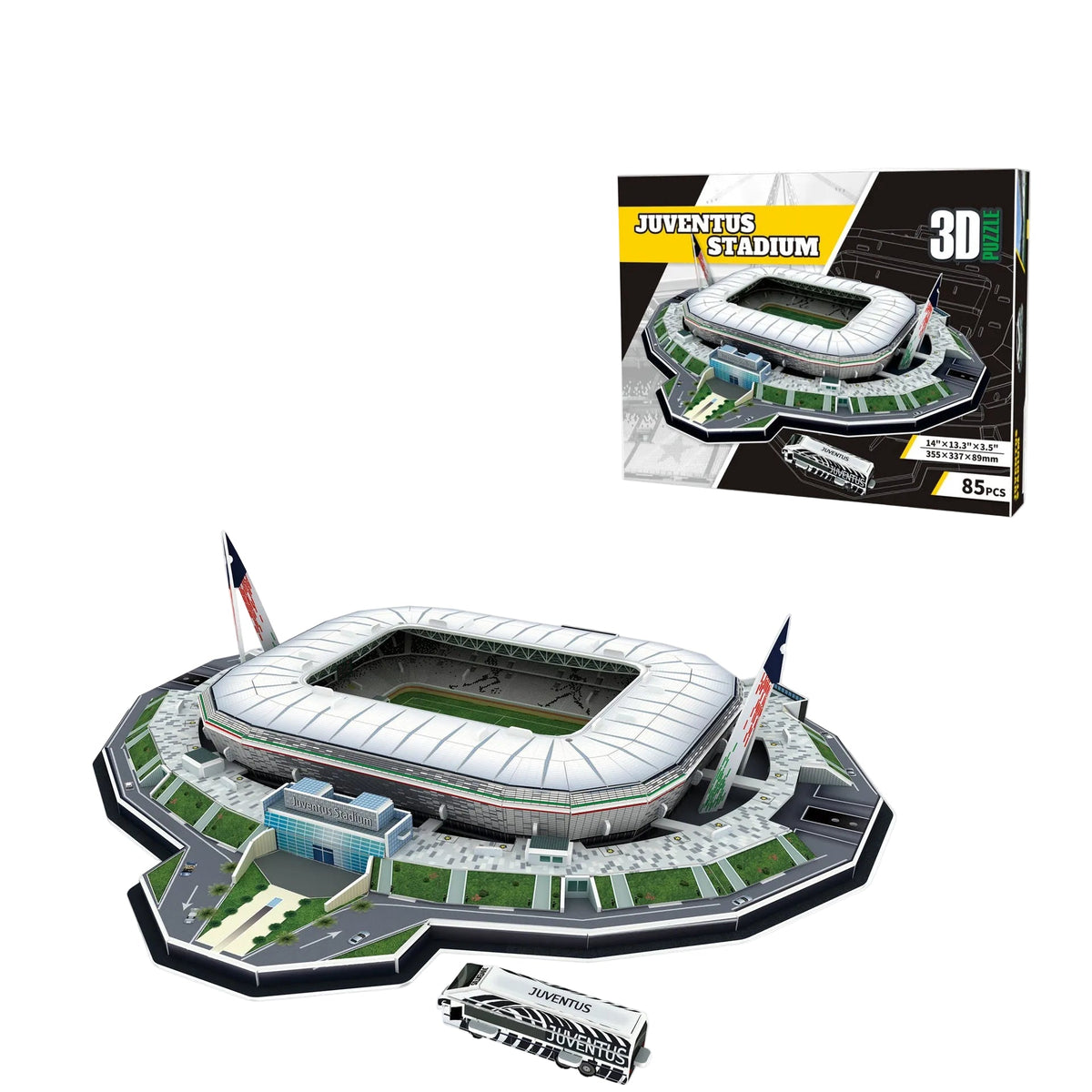 3D Paper Football Stadium Puzzle Model - Juventus Stadium