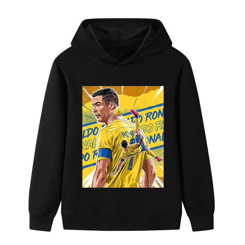 Cristiano Ronaldo Al Nassr Style Kids’ Football Hoodie - Multiple Variants
