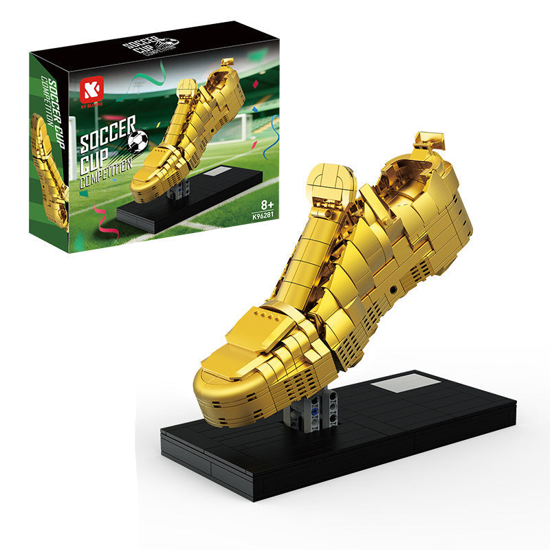 Golden Boot Football Trophy Building Blocks Set