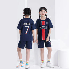 Kids’ Football Jersey & Shorts Set PSG – Mbappé