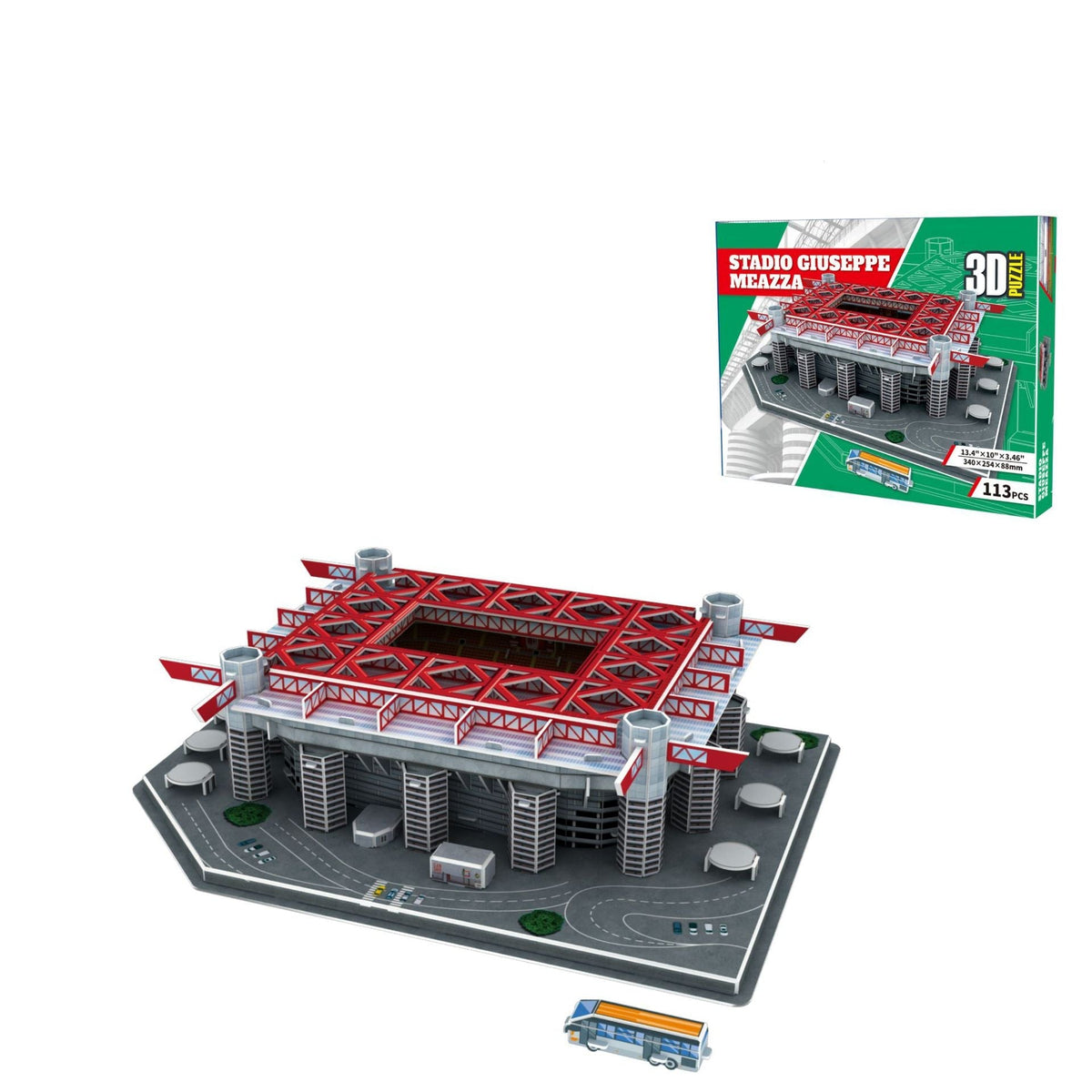 3D Paper Football Stadium Puzzle Model - San Siro
