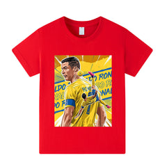 Cristiano Ronaldo Al Nassr Style Kids’ Football T-Shirt - Multiple Variants