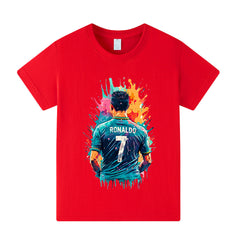 Kids’ Ronaldo Football Design T-Shirt – Multiple Variants
