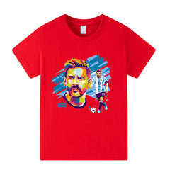 Kids’ Lionel Messi Football Design T-Shirt – Multiple Variants