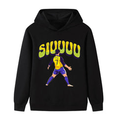 Kids’ Cristiano Ronaldo Siuuu Football Hoodie – Multiple Variants