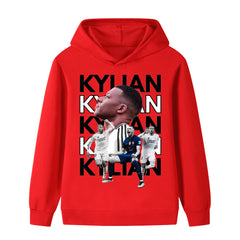 Kids’ Kylian Mbappe Football Design Hoodie – Multiple Variants