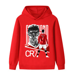 Cristiano Ronaldo Manchester United Style Kids’ Football Hoodie - Multiple Variants