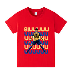 Kids’ Ronaldo Siuuu Football T-Shirt – Multiple Variants
