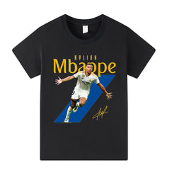 Kids’ Kylian Mbappe Football T-Shirt – Multiple Variants
