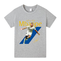 Kids’ Kylian Mbappe Football T-Shirt – Multiple Variants