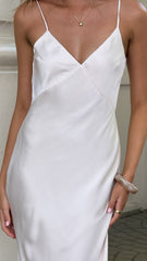 Harper Thin Strap Maxi Dress - Ivory