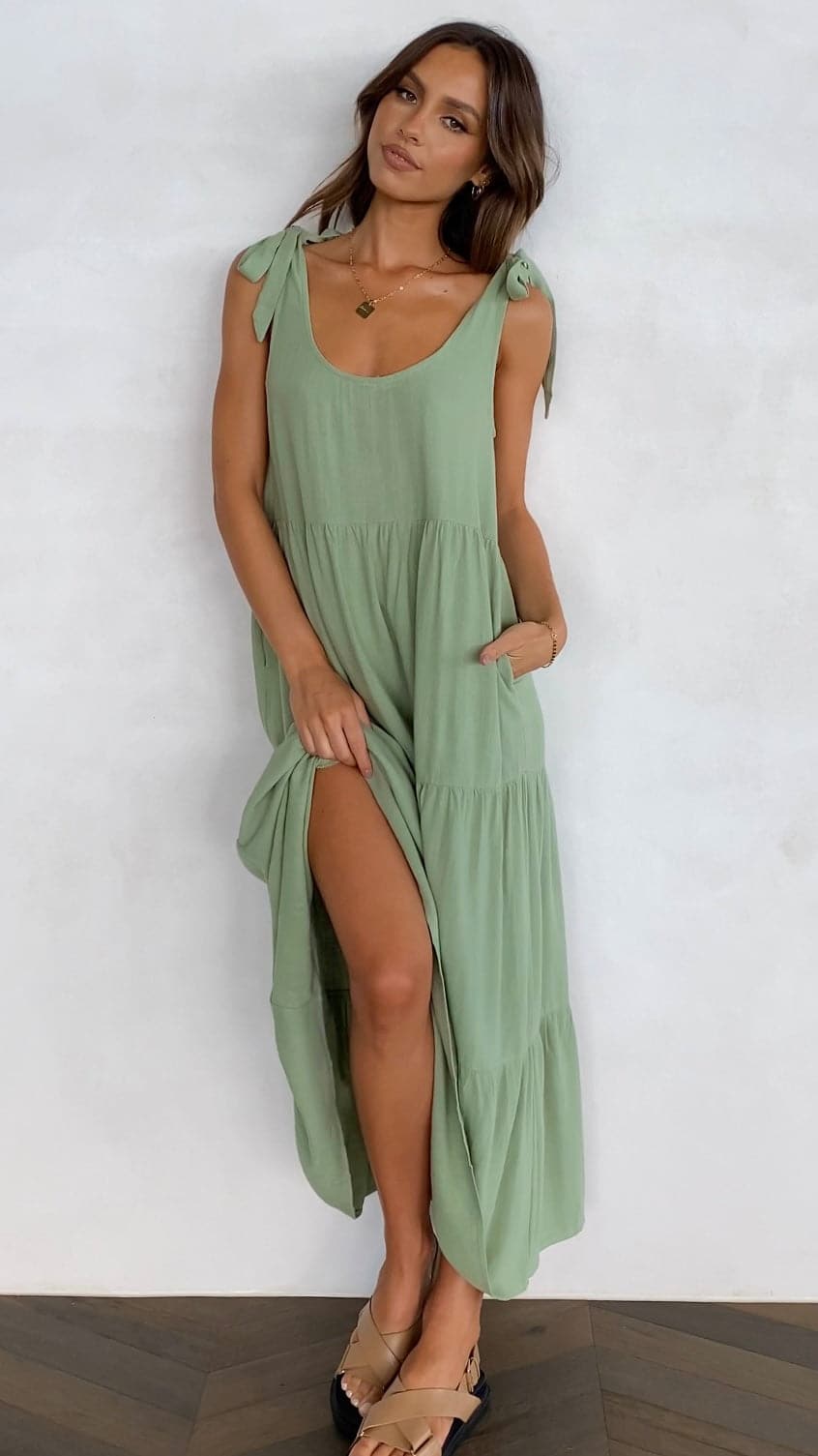 Jaliyah Midi Dress - Sage