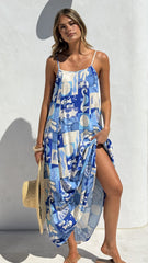 Alivia Maxi Dress - Ocean Mirage