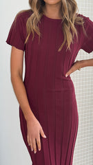 Mari Maxi Dress - Burgundy