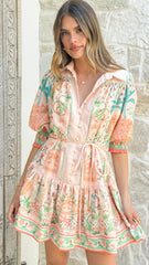 Nalita Mini Dress - Aurora Print