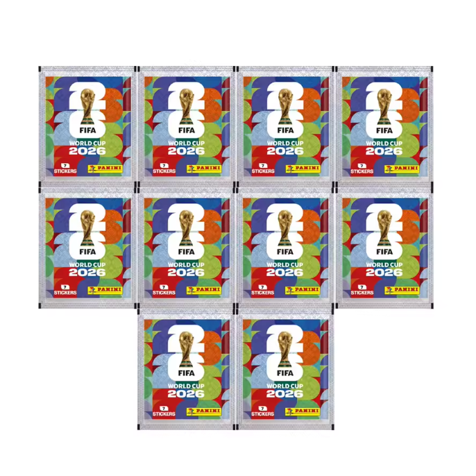 2026 World Tournament Sticker Collection – 10 Packs (70 Stickers)