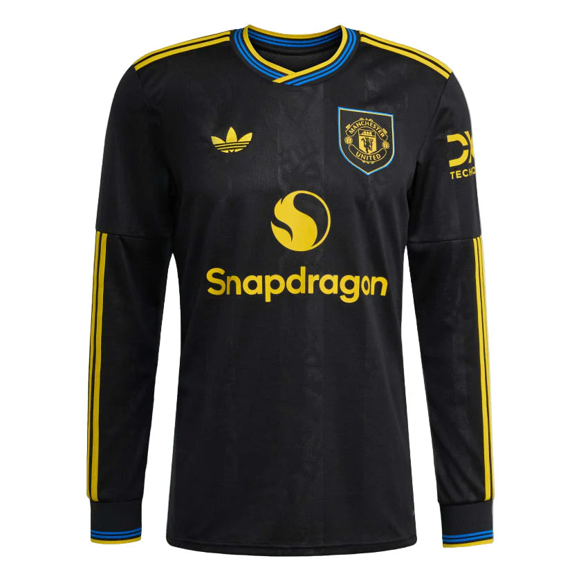 adidas Manchester United Long Sleeve Third Jersey 25/26 (Black)